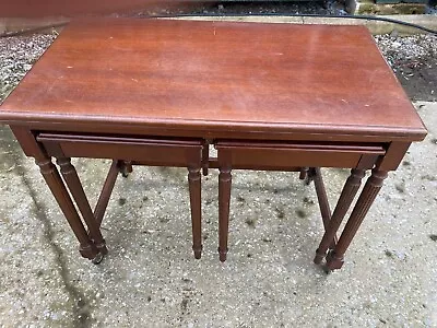 Mid Century McIntosh Triform Folding Table Nest W/ Side Tables Spindle Leg • £100