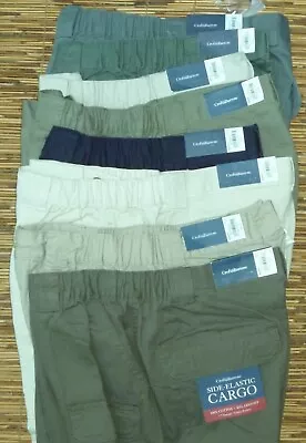 $24.99 • Buy Croft & Barrow Mens Side-elastic Rugged Cotton Relaxed Fit Cargo Shorts List $36