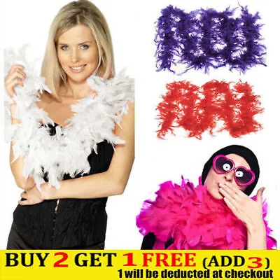 £5.99 • Buy 1pc 2M Feathers Boa Strip Fluffy Ostrich Wedding Decor Craft Costume Dressup Uk
