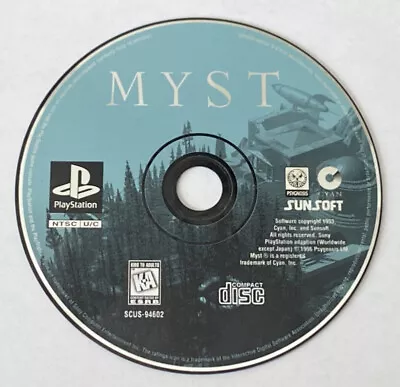 Sony Playstation 1 Game - Myst   DISC ONLY  FREE SHIPPING • $19.95