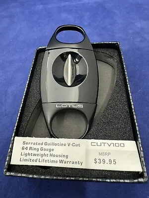 Lotus Jaws V-Cut Cigar Cutter CUTV101 - Gloss Black - New • $37.99
