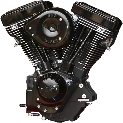 S&S Engine V111 Super E Super Stock Ignition Wrinkle Black Harley EVO • $7202.85