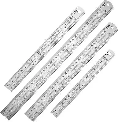 Ruler Metal Straight Edge Ruler Stainless Steel Ruler 6 Inch 8 Inch 12 Inch 16  • $14.49