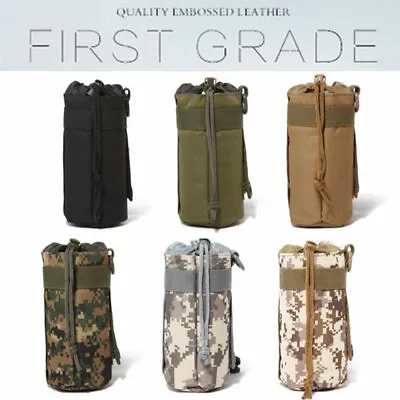 Tactical Water Bottle Pouch Travel Molle Kettle Bag Holder Bottle CarrierBDzh • $7.87