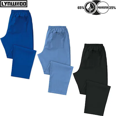 £11.99 • Buy Lynwood Drawstring Waist Scrub Trousers Men Women Doctor Medical Nurse All Color