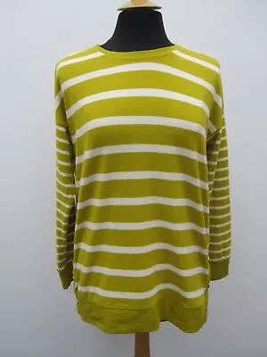 £4.99 • Buy Next Mustard Stripe Long Sleeve Jersey Top Size 14 BNWT