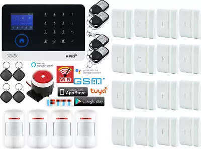 T50 WIFI GSM TUYA APP Wireless Internet Home Security Alarm Burglar System+RFID • $141.54