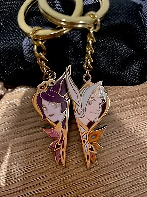 Rare HTF Xayah Rakan League Of Legends ADC Support Sweetheart Keyring • £20