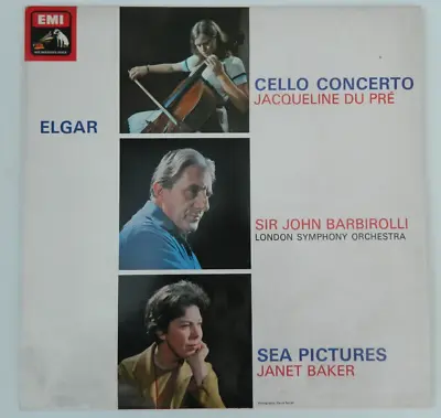 Elgar -cello Concerto / Sea Pictures - Jacqueline Du Pre / Janet Baker Lp Asd655 • £11.99