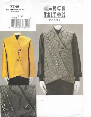 Vogue Pattern 7746 MARCI TILTON DESIGN - MISSES'  JACKET & VEST - L-XL UNCUT • $3.50