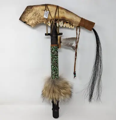 Native American Indian Creek Tribe La Ne Ayo Jawbone War Club Artifact COA CU23 • $222.65
