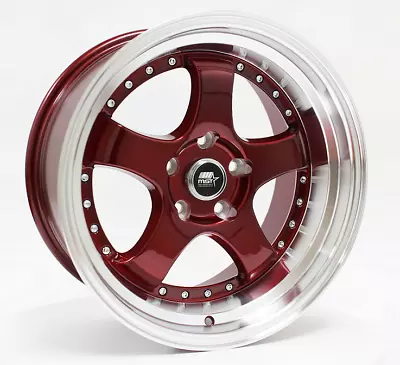 MST MT07 Rim 18X9.5 5X114.3 Offset 20 Candy Red W/Machined Lip (Quantity Of 1) • $204.25