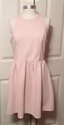 GB Gianni Binni Blush Pink Fit N Flare Dress Size L • $14.99