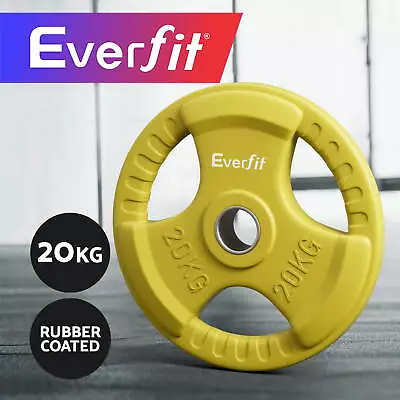 Everfit Weight Plates Standard 20kg Dumbbell Barbell Plate Weight Lifting Home • $75.95