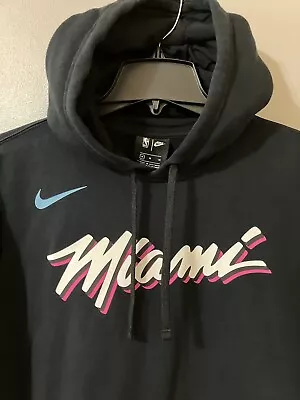 Nike Miami Heat South Beach Hoodie  Men's Medium Labron James Miami Vice • $27