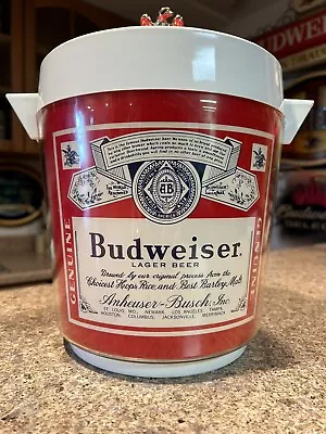 Anheuser-Busch  Budweiser Label  70's Vintage  Thermo Serv Lidded Ice Bucket • $14.90