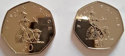 1983 - 2008 Royal Mint UK Brilliant Uncirculated Britannia Fifty Pence 50p Coins • £7.19