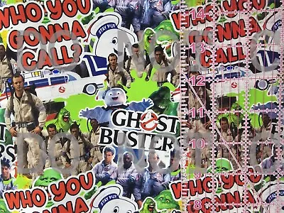 100% Custom Cotton Woven Fabric Ghostbusters Movie Collage By The  1/4 Yard 9x56 • $5.49