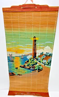 Post WW2 Hand Painted Bamboo Screen Liberty Advertising Japan Setting Sun Boats • $22.33