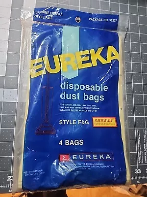 Genuine New/Sealed 1978 Eureka F & G Vacuum Cleaner Bags 4 Bags #52227 • $8