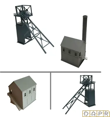 DAPR - N Gauge Model Scenery Building Kit- Mining Pit Head Tower & Winding House • $29.04