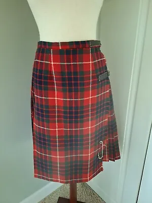 Brendella Kilt  Plaid  Skirt Frasier Clan Vintage Wool • $30