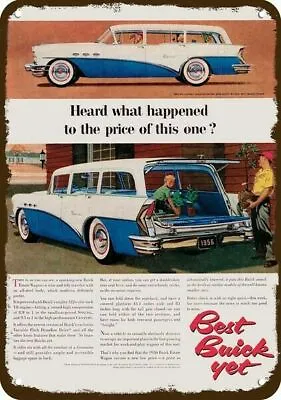 1956 BUICK ESTATE Station Wagon Vintage-Look-Edge DECORATIVE REPLICA METAL SIGN • $24.99