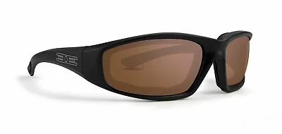 Epoch Foam Padded Motorcycle Sunglasses Black Frames Amber Lens ANSI Z87.1+ • $16.99