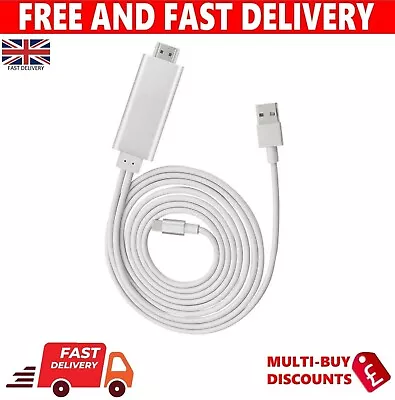 1080P HDMI TV Adapter Cable For Apple IPhone 6S 7 6 8 Plus X XR 5S SE 11 To HDTV • £8.49