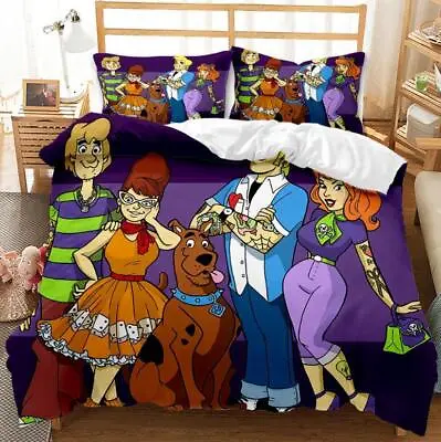 £32.80 • Buy Scooby Doo Bedding Set 2Pcs 3Pcs Quilt Duvet Cover Pillowcase Single Double  M1
