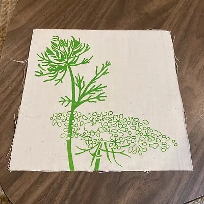 Vintage Marushka  Wall Art Flowers Linen 9 X 9 Mid Century Modern #4 • $9.99