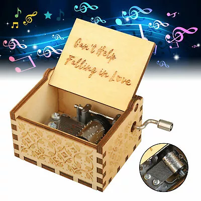  Can't Help Falling In Love  Music Box Engraved Wooden Music Case Gifts USA • $6.99
