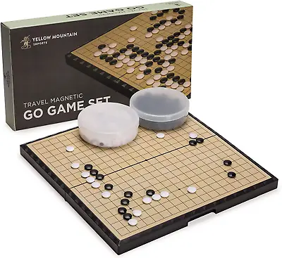 Large Magnetic 19X19 Go Game Set Board (14.6-Inch) With Single Convex Stones - F • $43.99