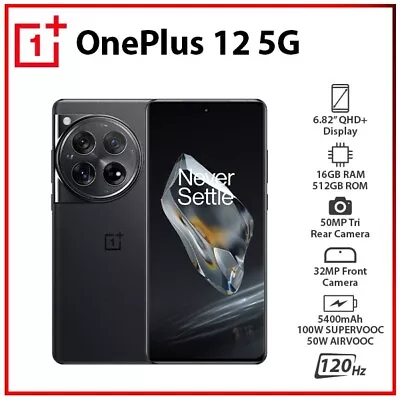 (New) OnePlus 12 5G 16GB+512GB BLACK Dual SIM Global Ver. Android Mobile Phone • $1960