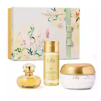 Gift Kit Lily O Boticario - Eau De Parfum + Body Lotion + Body Oil - 3 Products • $131