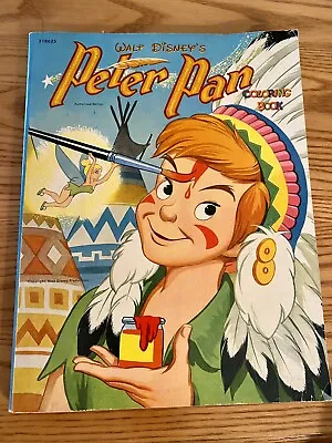 1952 Vintage Walt Disney’s Peter Pan Coloring Book • $39.99