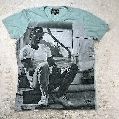 Hero Seven Steve McQueen Mens Graphic Print T Shirt Size XXL - Green • $18.88