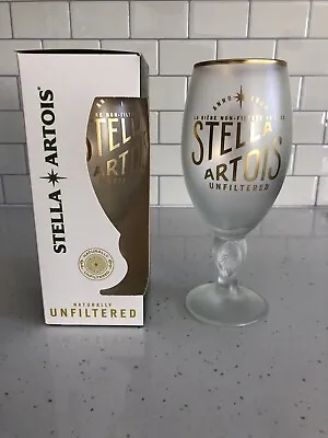 £8 • Buy Stella Artois Unfiltered Beer Frosted Half Pint Chalice Glass