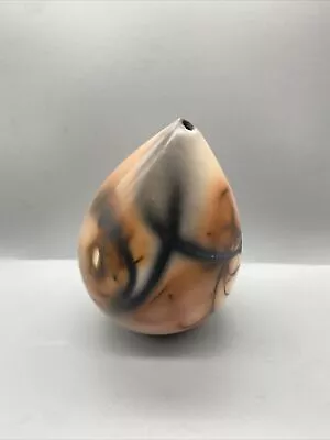 Exquisite Christine Gittins Burnished Raku Studio Pottery Vase Vessel • £95