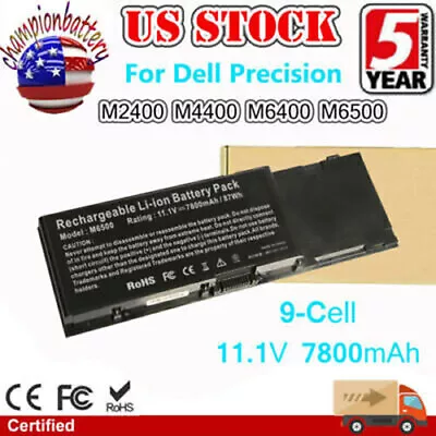 M6500 Battery For Dell Precision M6400 M4400 M2400 C565C 8M039 312-0873 7800mAh • $33.99