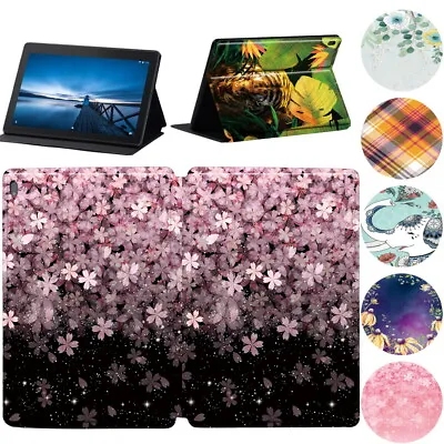 Printed Leather Stand Tablet Cover Case For Lenovo Tab E10 M7 M8 M9 M10 M10 Plus • £7.92