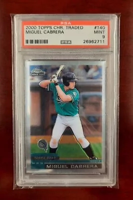 Miguel Cabrera 2000 Topps Chrome Traded #T40 PSA 9 Mint Auto Rookie Card RC HOF • $249.99