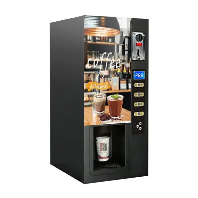$1099 • Buy NEW Smart Commercial Fully Automatic Self Coin 3 Instant Coffee Vending Machine