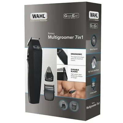 Wahl Battery 7 In 1 Body Face Hair Trimmer Clipper Shaver Grooming Kit 5537-7417 • $30.77