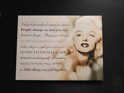 Marilyn Monroe Wall Art Picture I Believe That Everything Happens For A Reason  • $19.99