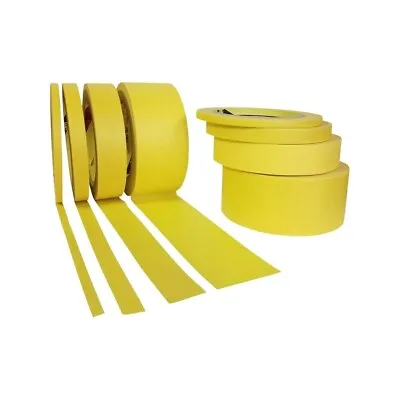 JMI Yellow Painters Tape For Automotive Paint 3 Roll Auto Body Masking Tape Lot • $16.98