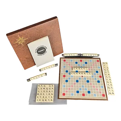 Vintage Scrabble Travel Edition 1948 1954 Selchow & Righter Magnetic - COMPLETE • £19.29