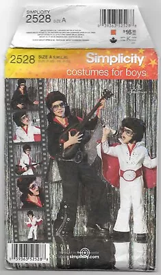 Simplicity Elvis Presley Costume Pattern 2528 Boys Rock Star Jumpsuit Cape S-XL • $18.39