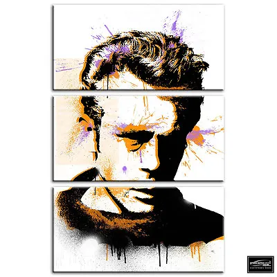 James Dean Iconic Celebrities BOX FRAMED CANVAS ART Picture HDR 280gsm • £24.99