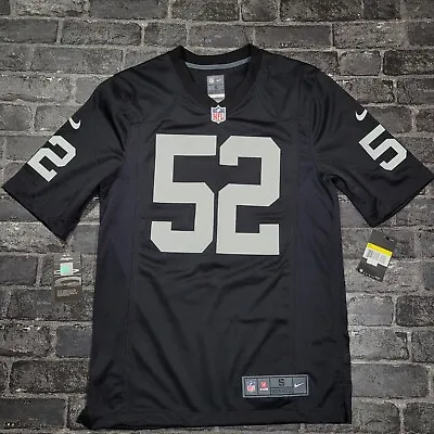 Oakland Raiders Jersey Size Small Mens Nike NFL Las Vegas Raiders Shirt #52 Mack • £19.99